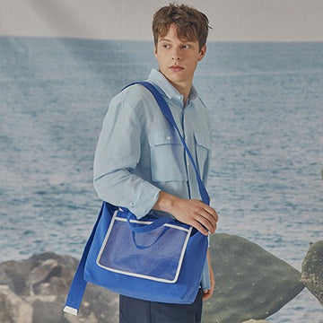 POST Canvas 2way Bag (L) Blue